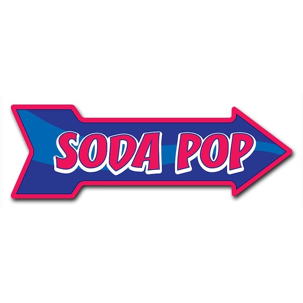 Soda Pop Arrow Decal Funny Home Decor 36in Wide